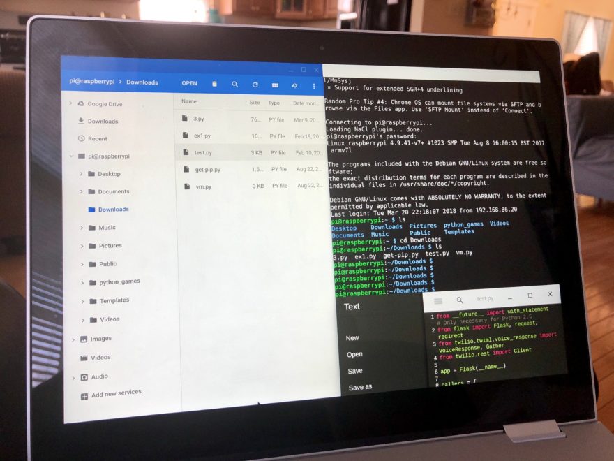 Linux on your Chromebook coding