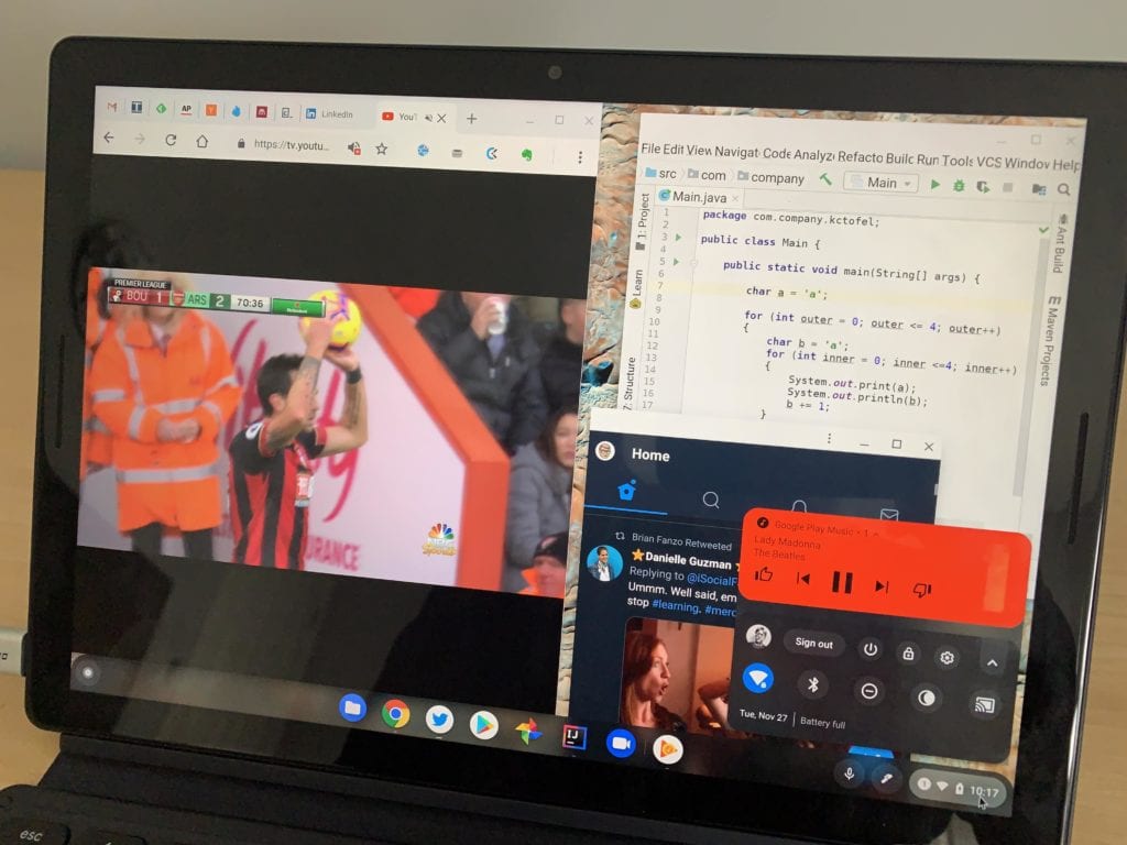 code on a Chromebook
