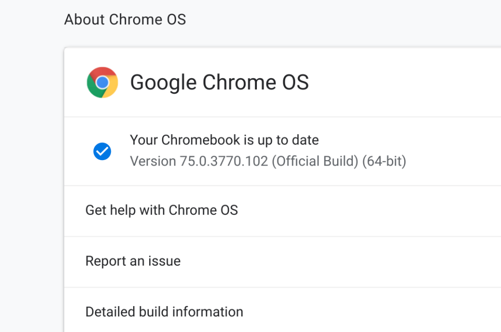 Chrome OS automatic updates