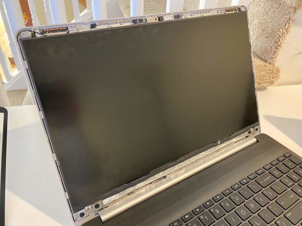 Display bezels removed