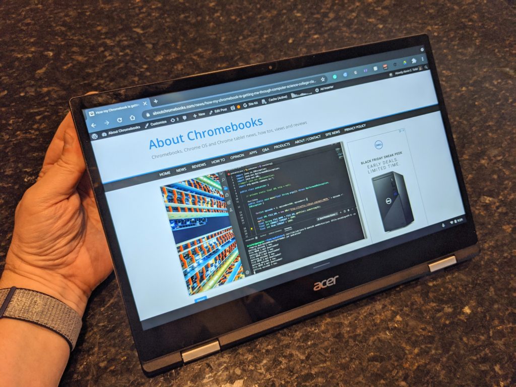 Acer Chromebook Spin 513 tablet mode