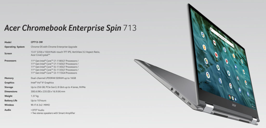 Acer Chromebook Spin Enterprise 713