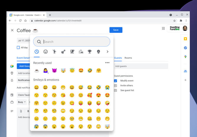 Chrome OS 92 Stable emoji