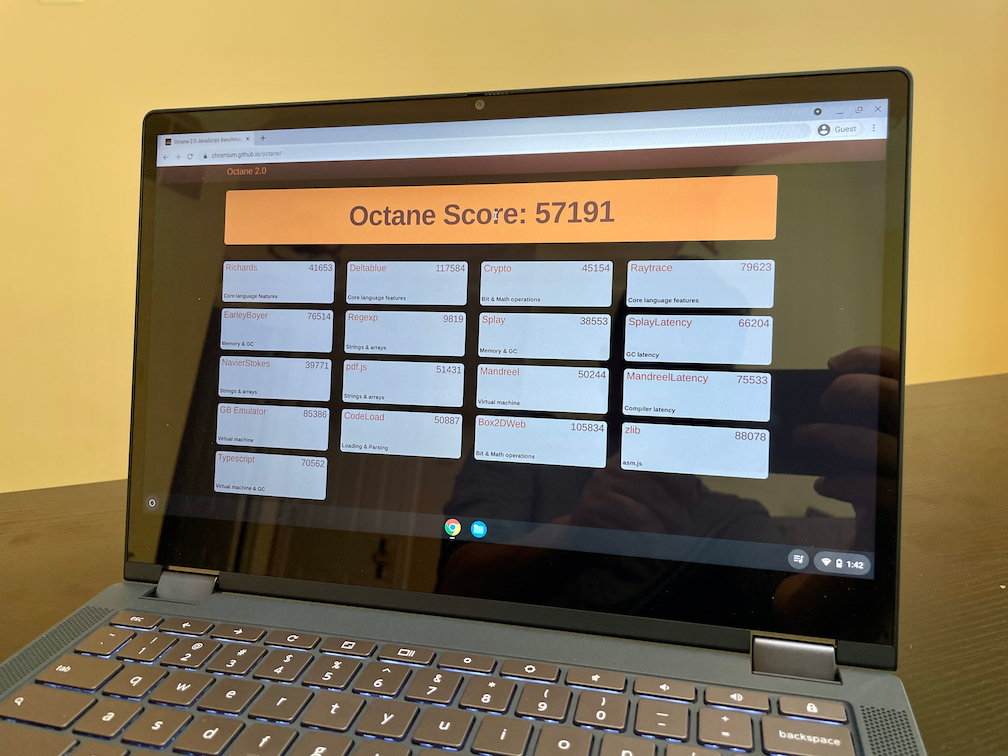 Lenovo Chromebook Flex 5i Octane score
