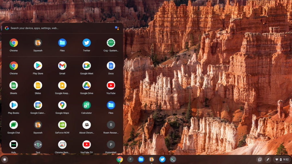 Chrome OS productivity launcher