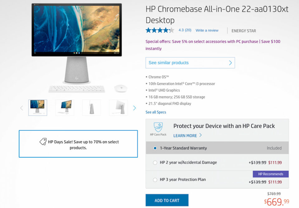 Highest end HP Chromebase sale