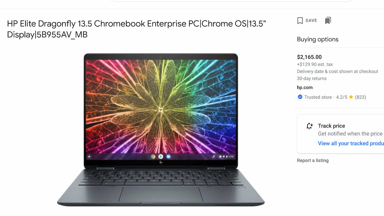 HP Elite Dragonfly Chromebook Enterprise price