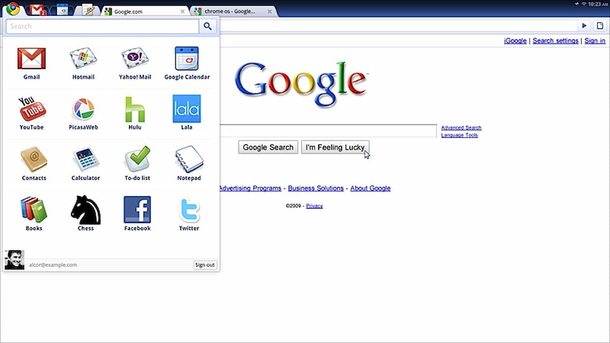 Chrome OS in 2009